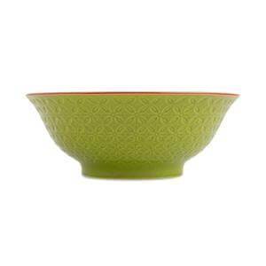 Kitchencraft Mikasa Ramen Bowl Green Blue Geometric 21cm
